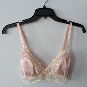 Blush Bralette with Lace Trim